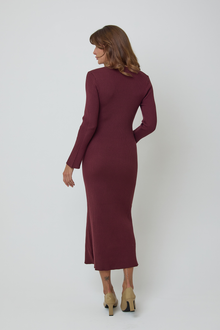 THE BURGUNDY WOOL DRESS