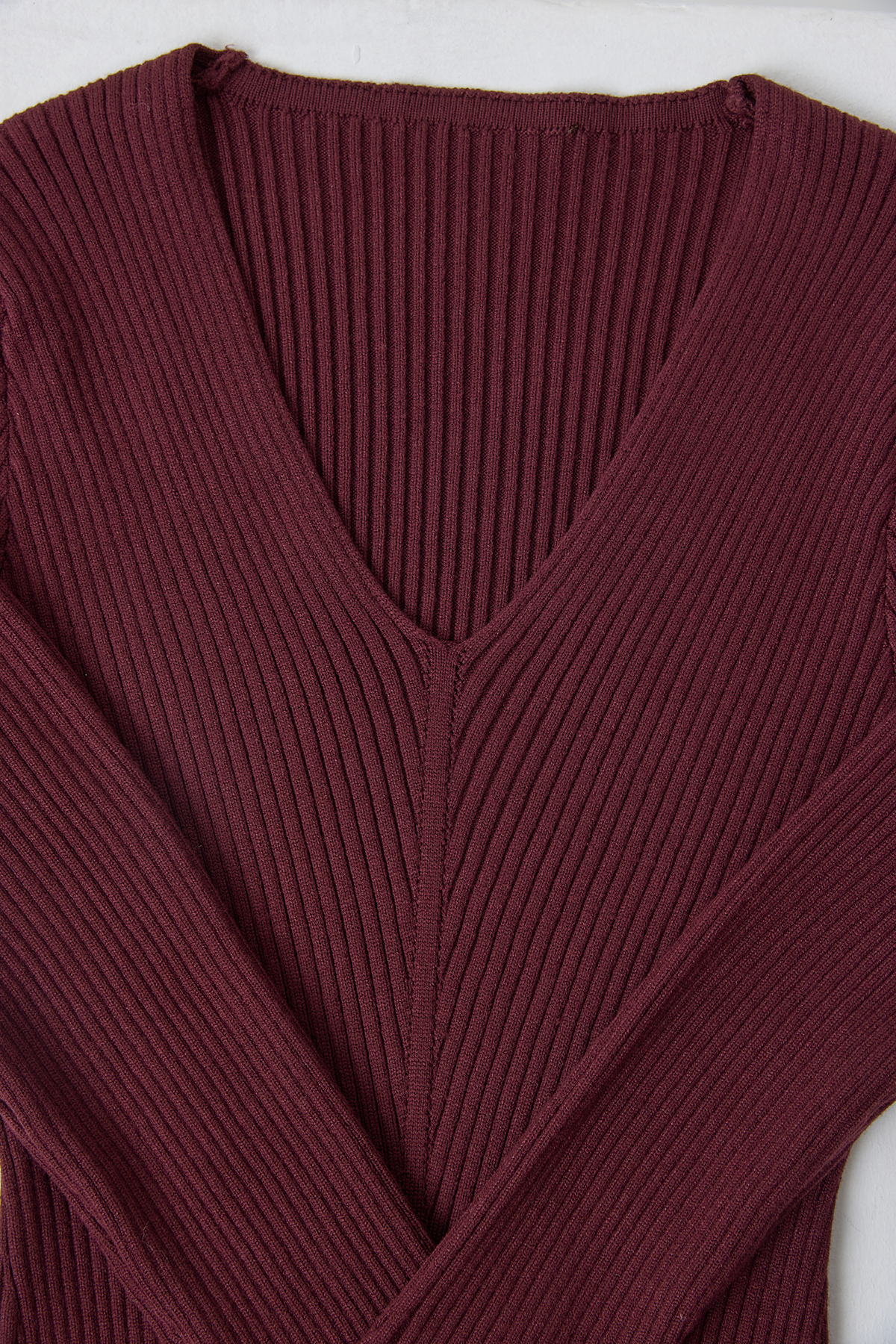 THE BURGUNDY WOOL DRESS