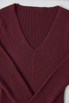 THE BURGUNDY WOOL DRESS